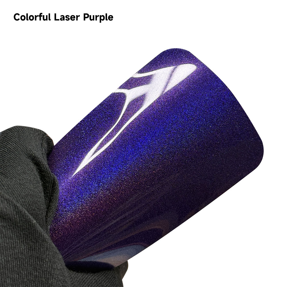 018 Car Vinyl Wrap Colorful Laser Purple - Image 1