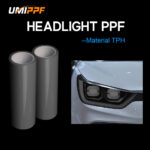 Dark Grey Headlight Paint Protection Film