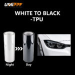White To Black TPU Headlight Protection Wrap