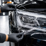 White To Black TPU Headlight Protection Wrap - Image 2