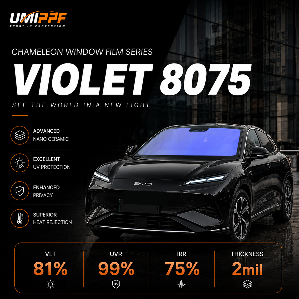 8 Chameleon Window Film-81% VLT VLOLET 8075 - Image 1