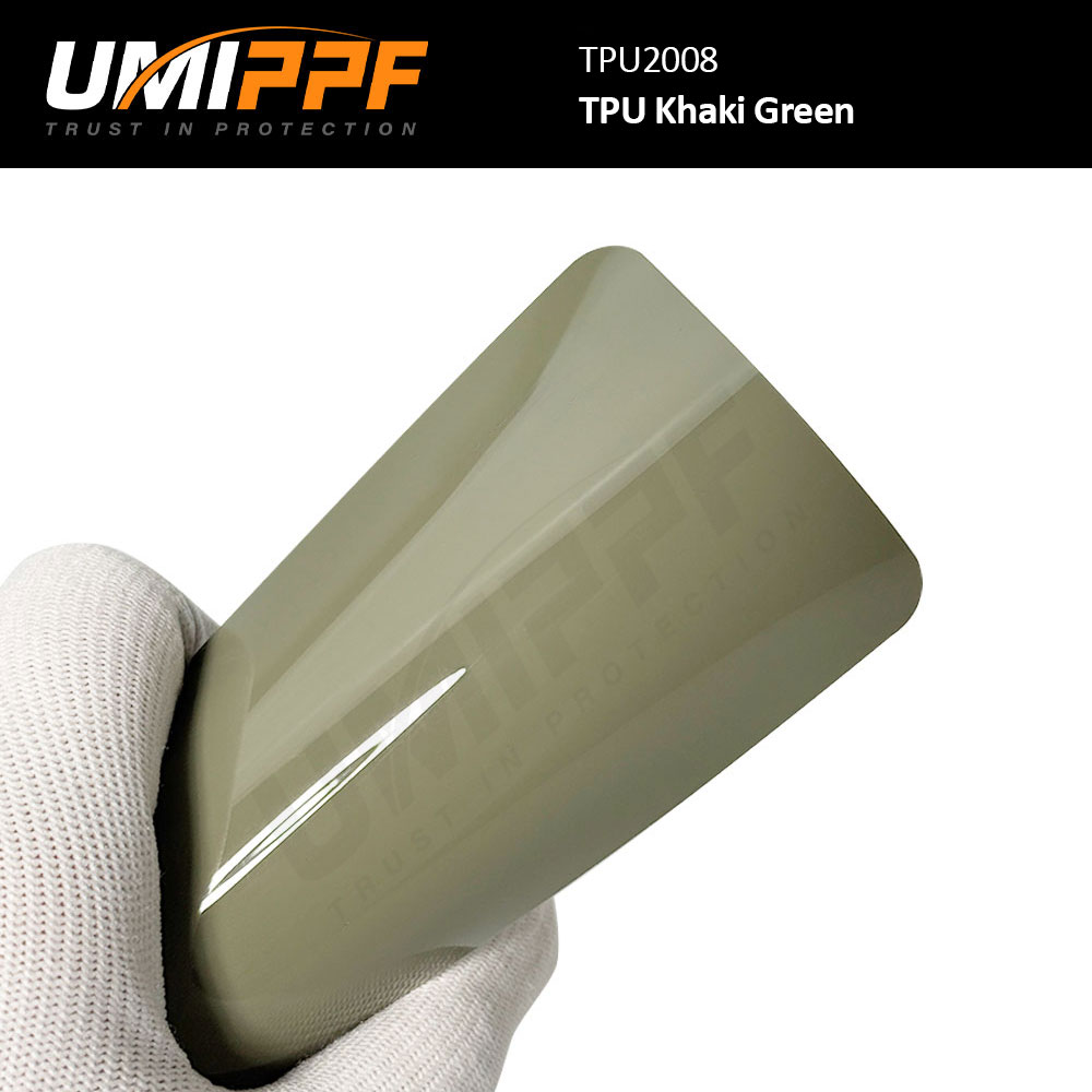 2008 TPU Color PPF Khaki Green Paint Protection Film - Image 1